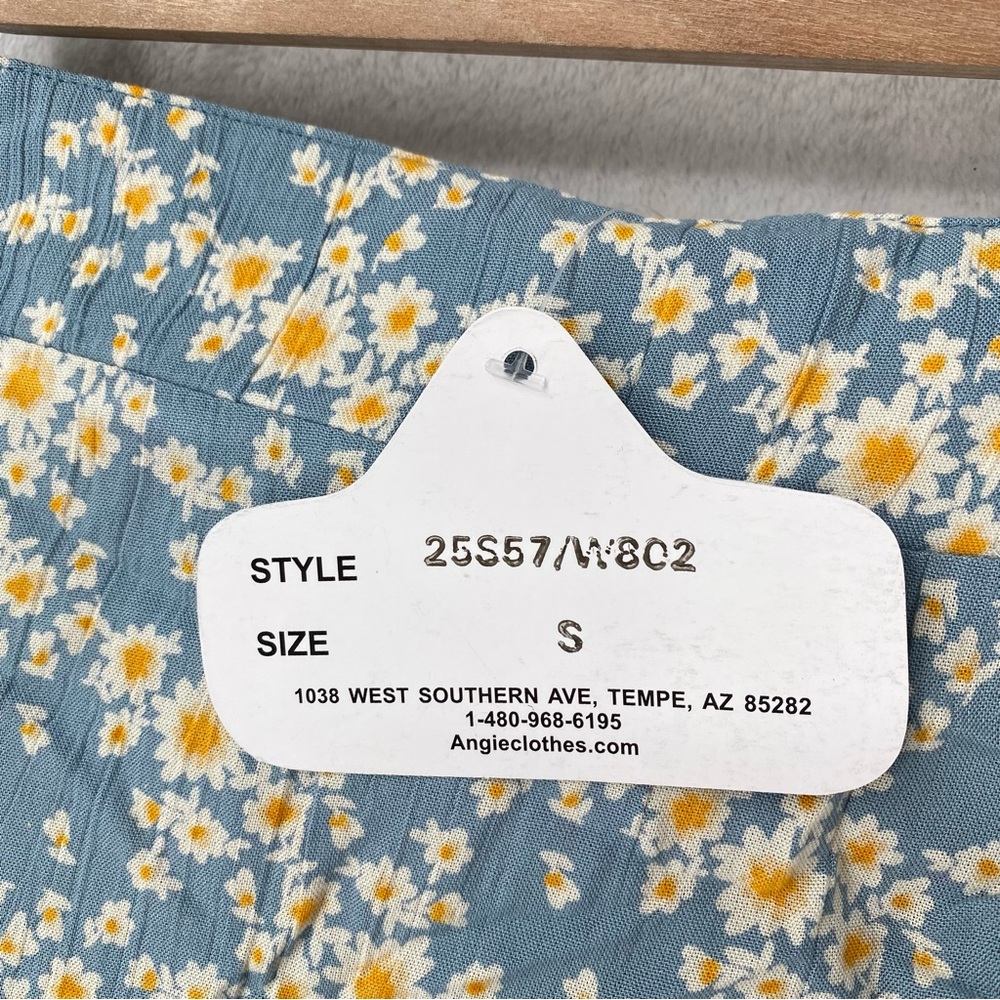 Angie Ruffle Skort Women’s Rayon Drawstring Skirt Floral NWT - Picture 11 of 14